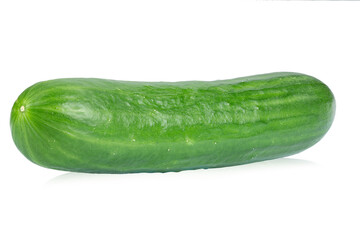 Cucumber isolated on white background,  Full depth of field. The concept of veganism and wholesome food.