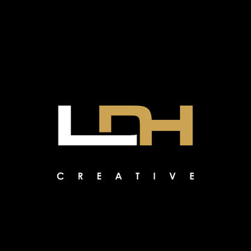 LDH Letter Initial Logo Design Template Vector Illustration