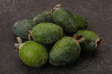 Tropical green sweet fruit Feijoa