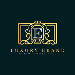 Golden luxury logo design