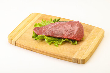 Raw beef piece for cooking
