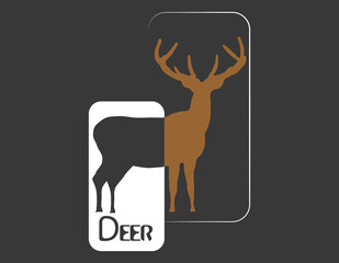 Abstractions for the logo of any store with different animals, deer