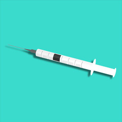 注射器のシンプルなイラスト　
Syringe illustration