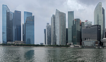  View of the buildings at Collyer Quay from Marina Bay Reservoir