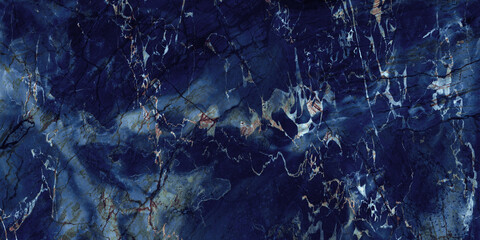 Blue marble natural pattern for background. Panorama of Dark blue slate background or texture....