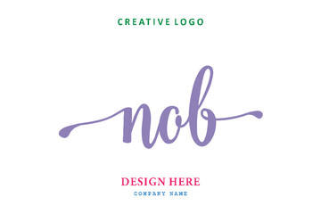 NOB lettering logo is simple, easy to understand and authoritative