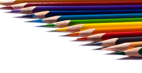 colorful wooden pencils