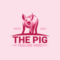 The pig logo template vector