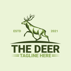 The deer logo template vector