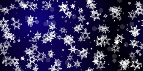 Falling Snowflakes seamless pattern flying snow