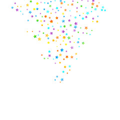 Rainbow Festive Confetti. Carnival Star Falling.