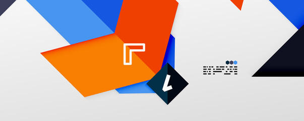 Shiny color triangles and geometric shapes vector abstract background