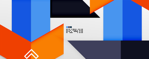 Shiny color triangles and geometric shapes vector abstract background