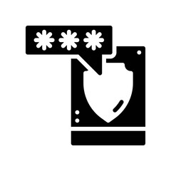 Mobile Security icon in solid style isolated on white background. EPS 10