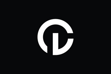 Minimal elegant monogram art logo. Outstanding professional trendy awesome artistic CL LC initial based Alphabet icon logo. Premium Business logo White color on black background.