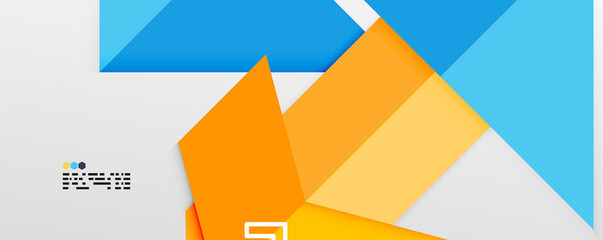 Shiny color triangles and geometric shapes vector abstract background