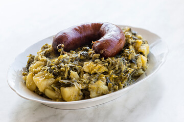 Papet Vaudois - Plat traditionnel du Canton de Vaud en Suisse. Traditional dish from the Canton of...