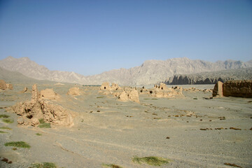 Subashi Buddhist Temple Ruins near Kucha in the Taklamakan Desert, on the ancient Silk Road, in Xinjiang, Western China