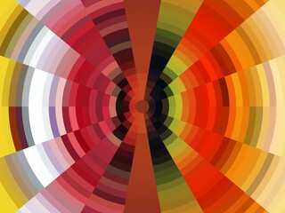 Rainbow circular design, round background with colorful circles