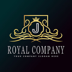 Golden luxury logo design