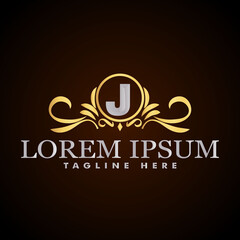 Golden luxury logo design
