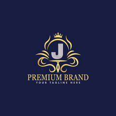 Golden luxury logo design