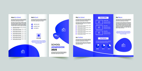Education trifold brochure trifold template