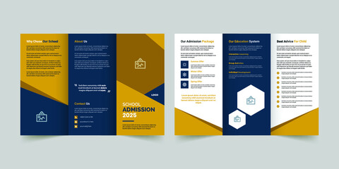 Education trifold brochure trifold template