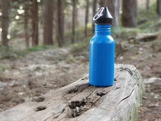 no more plastic bottles, reusable aluminum bottle