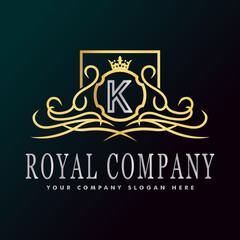 Golden luxury logo design