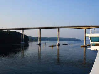 Fototapeta premium The famous bridge connecting Vindeby and Svendborg Funen Fyn in Denmark