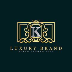 Golden luxury logo design