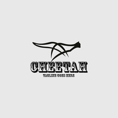 Cheetah logo design template. Vector illustration