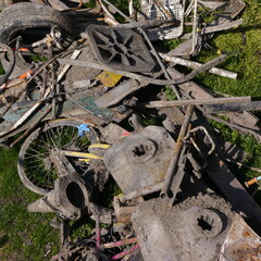 Junk and scrap dredged out a Canal