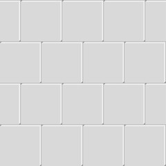 Seamless Vector Illustration of Wall Tiles.  White Texture.