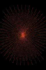 Colorful dots in spiral form. circle pixel form. Big data cloud