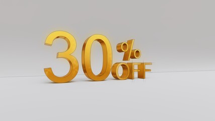 30 percent Discount 3D rendering