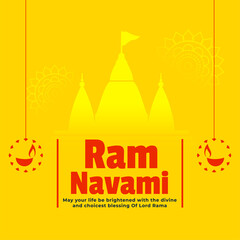 ram navami yellow wishes card design