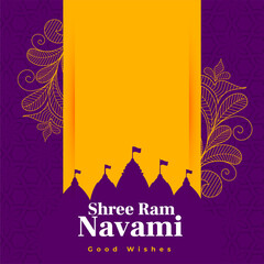 ram navami festival flat greeting design