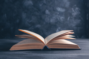open book on the table.