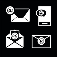 Email icon. Image of an envelope with the email symbol. Editable vector.