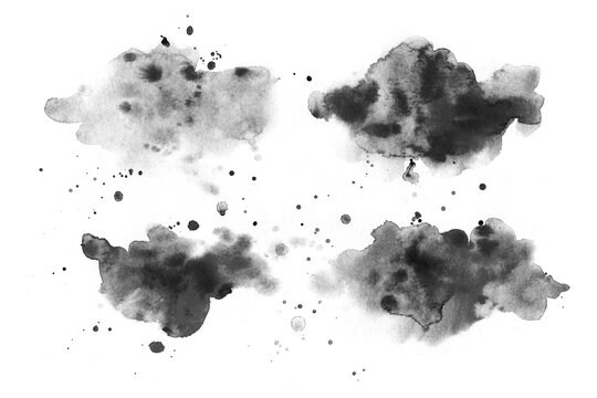 Watercolor background for textures. Abstract watercolor background. Spray paint, ink stains on the paper.