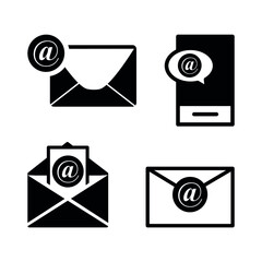 Email icon. Image of an envelope with the email symbol. Editable vector.