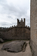 Indoor hill stone rock at Guimaraes castle