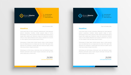 modern business letterhead template design