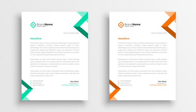 simple business letterhead template design