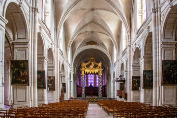 Verdun. Intérieur de la cathédrale Notre-Dame . Lorraine. Meuse. Grand Est	