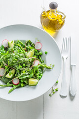 Fresh mix of vegetables for green and healthy salad.