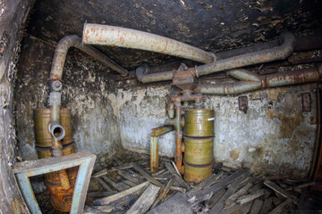 chambres de bunker vides abandonnées