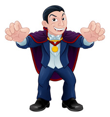 Dracula Halloween Vampire Monster Cartoon